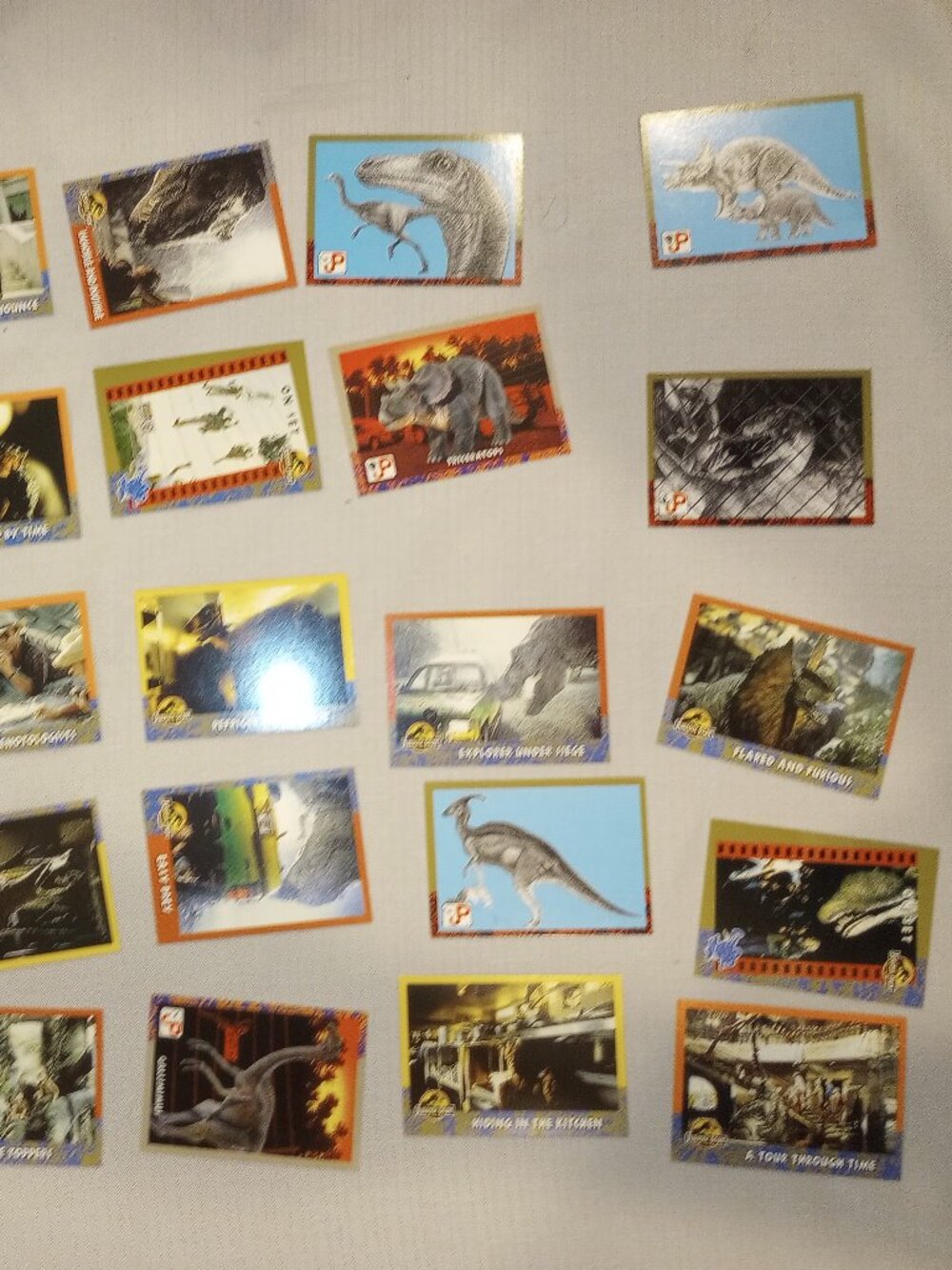 Jurassic Park trading cards